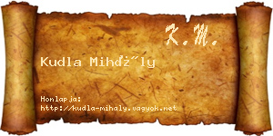 Kudla Mihály névjegykártya